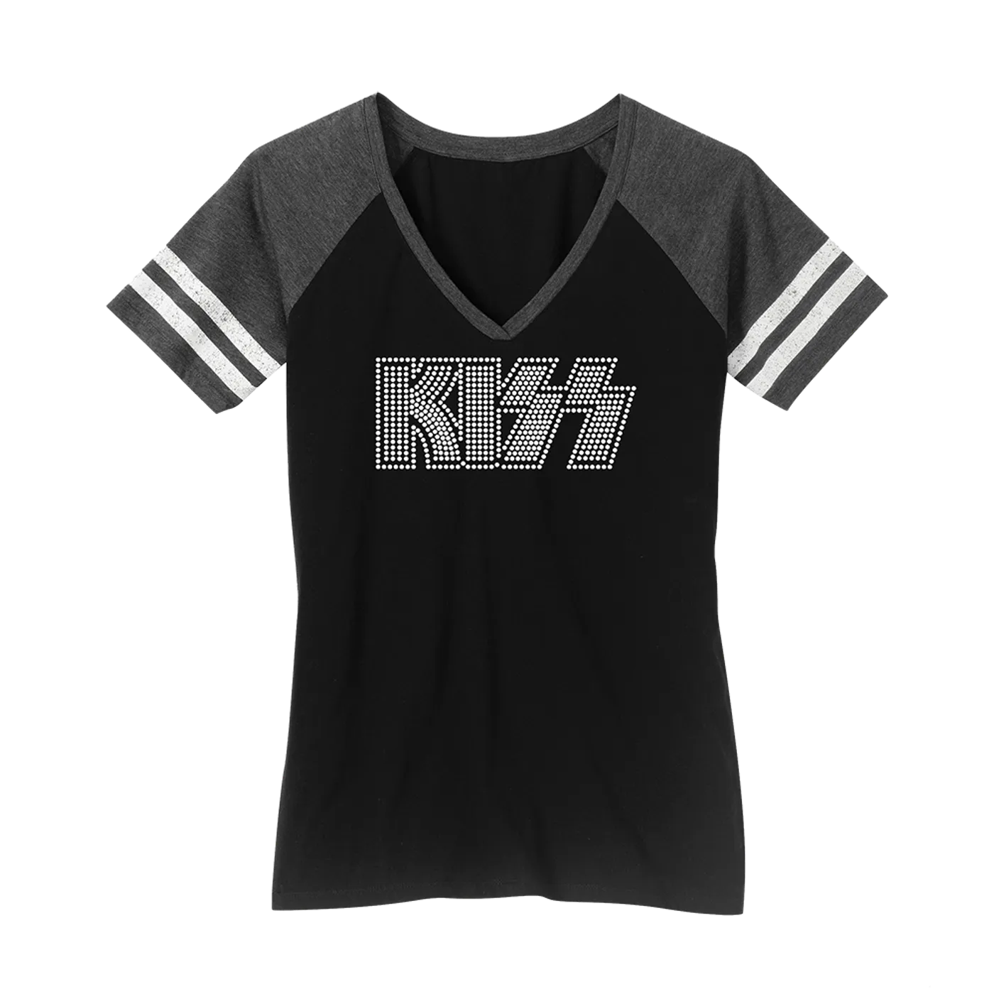 KISS V-Neck Bling Logo (women)