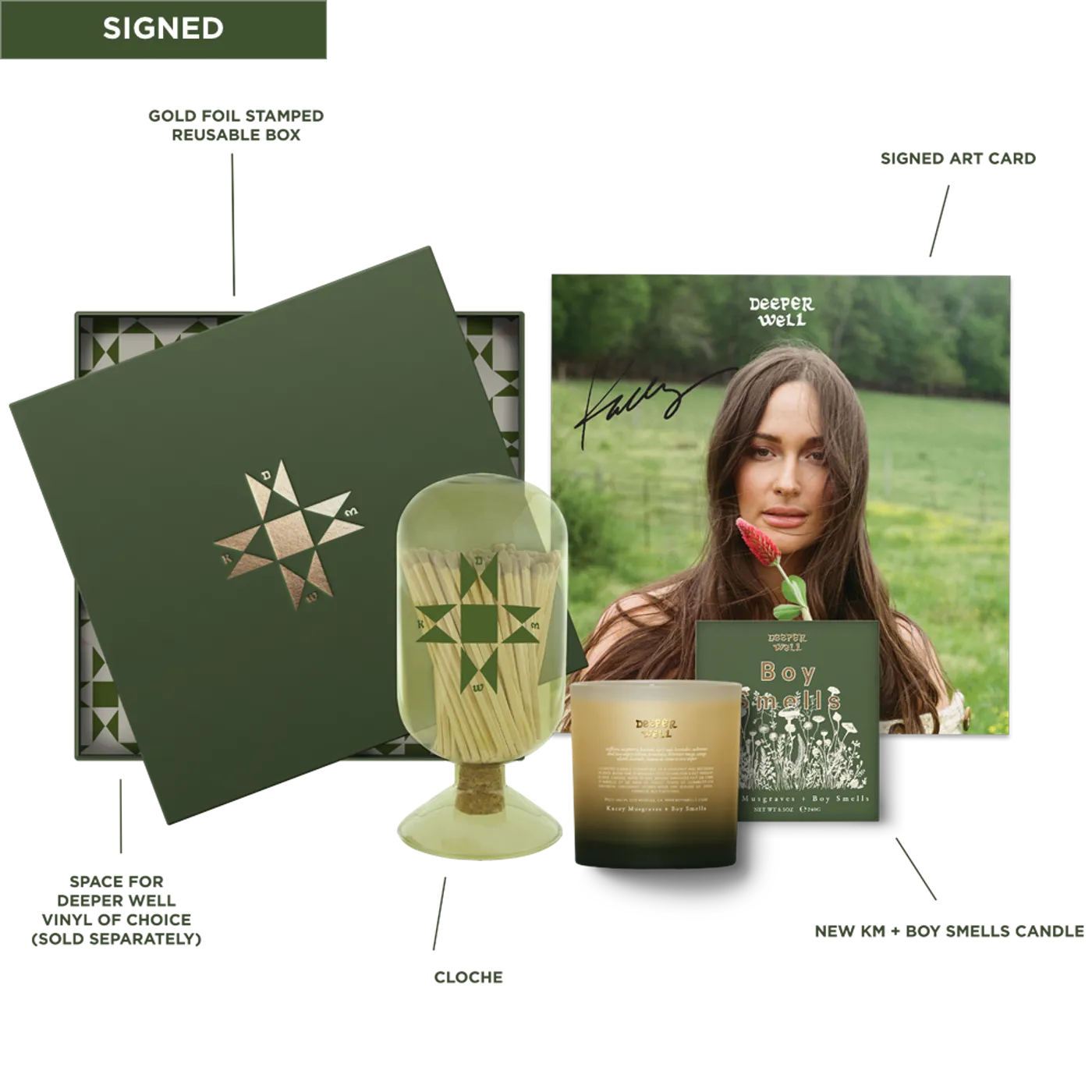 Kacey Musgraves Signed Deeper Well Candle Box Set (International Edition)
