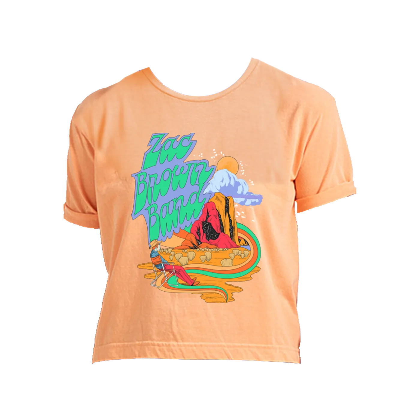 Zac Brown Band Psychedelic Cropped Women's T-Shirt