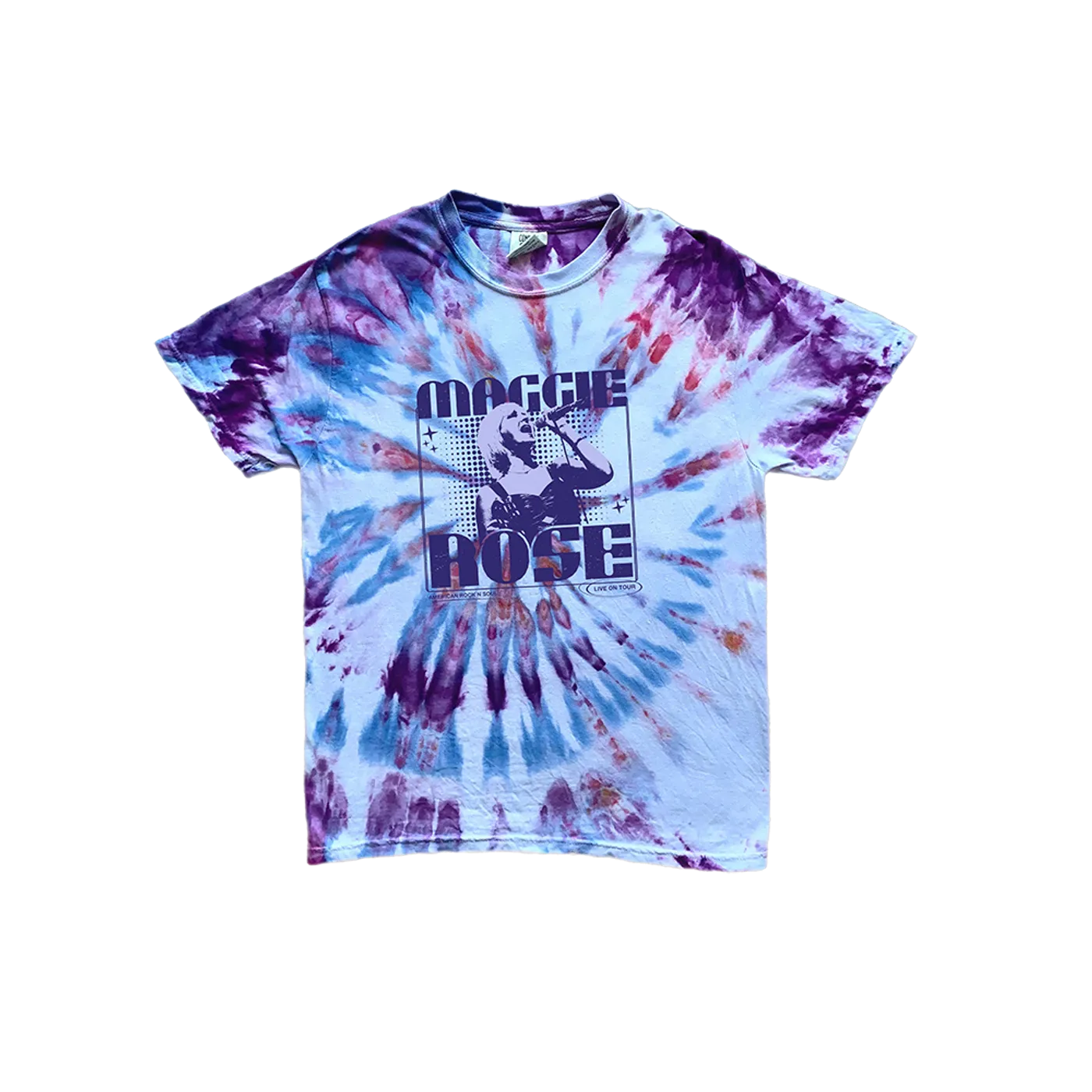 Maggie Rose ROCK N SOUL - LAVENDER MOON TIE DYE TEE