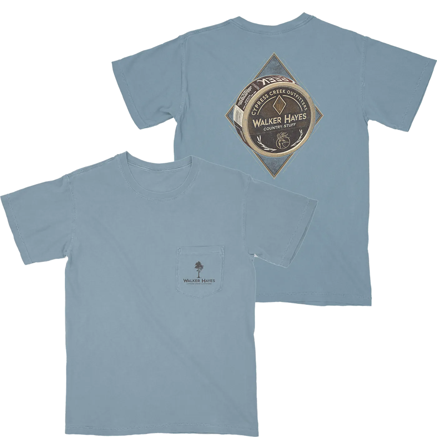 Walker Hayes Cypress Creek Dip Can T-Shirt - Blue
