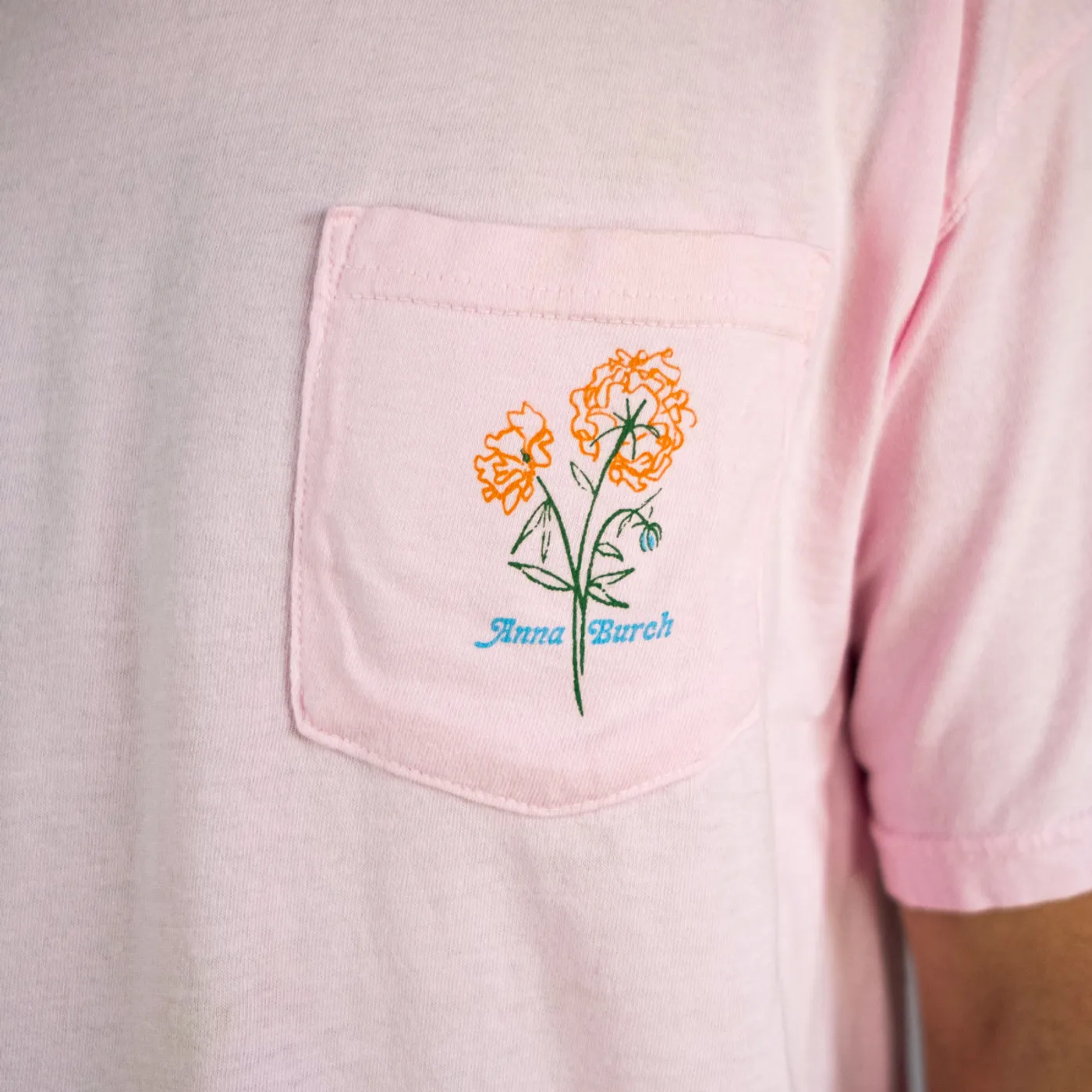 Anna Burch Wall Flowers Pocket T-Shirt