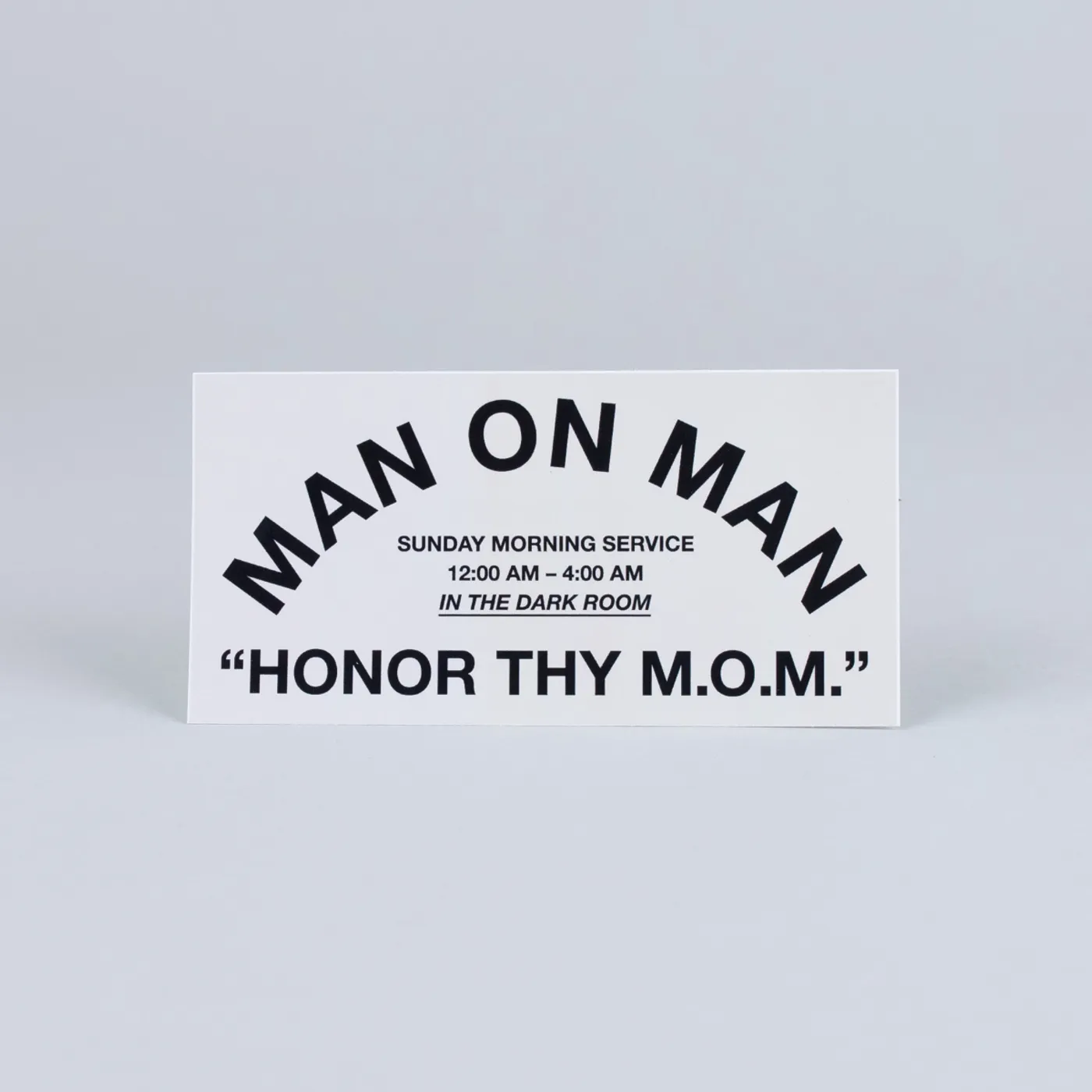 MAN ON MAN Sunday Service Sticker