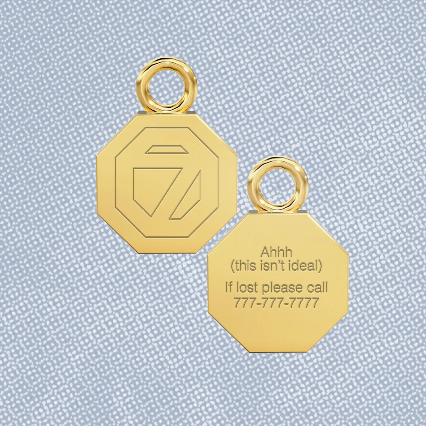 Good Morning GM7 Dog Tag Keychain