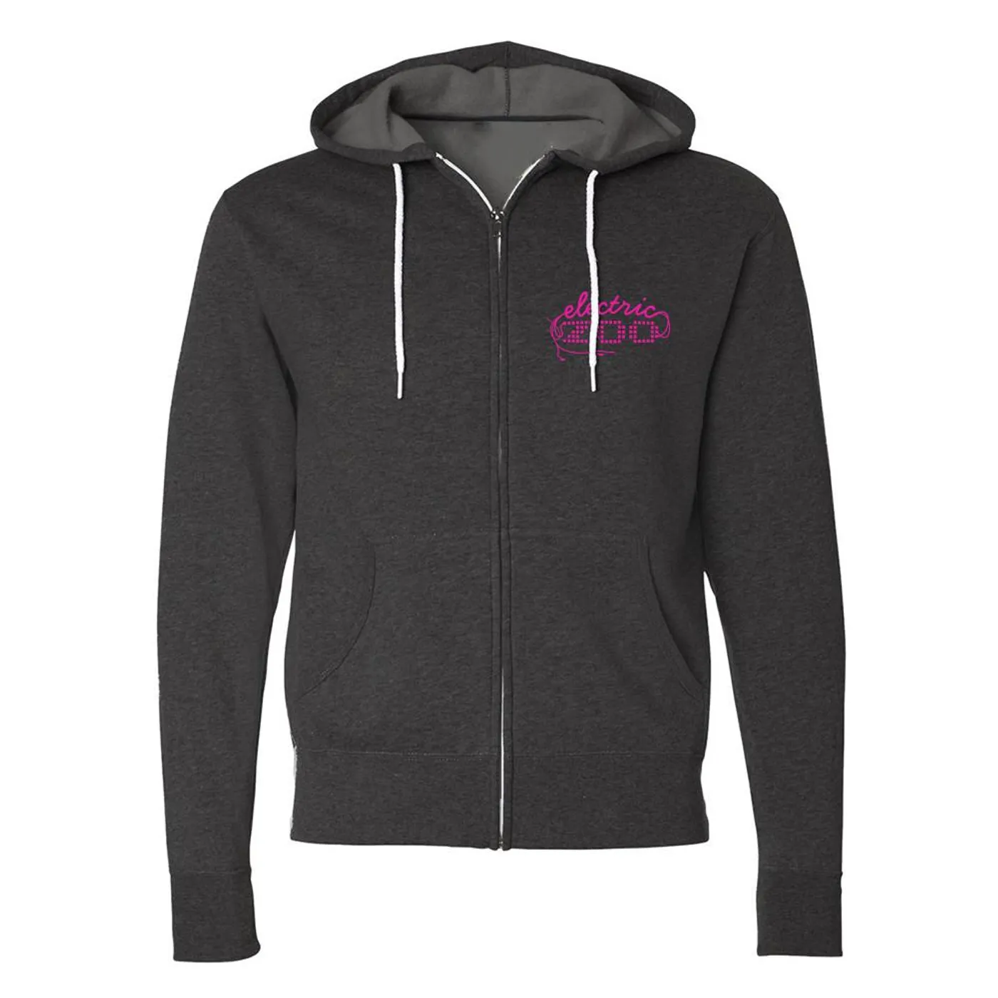Electric Zoo Festival 2015 Charcoal Zebra Zip Hoodie