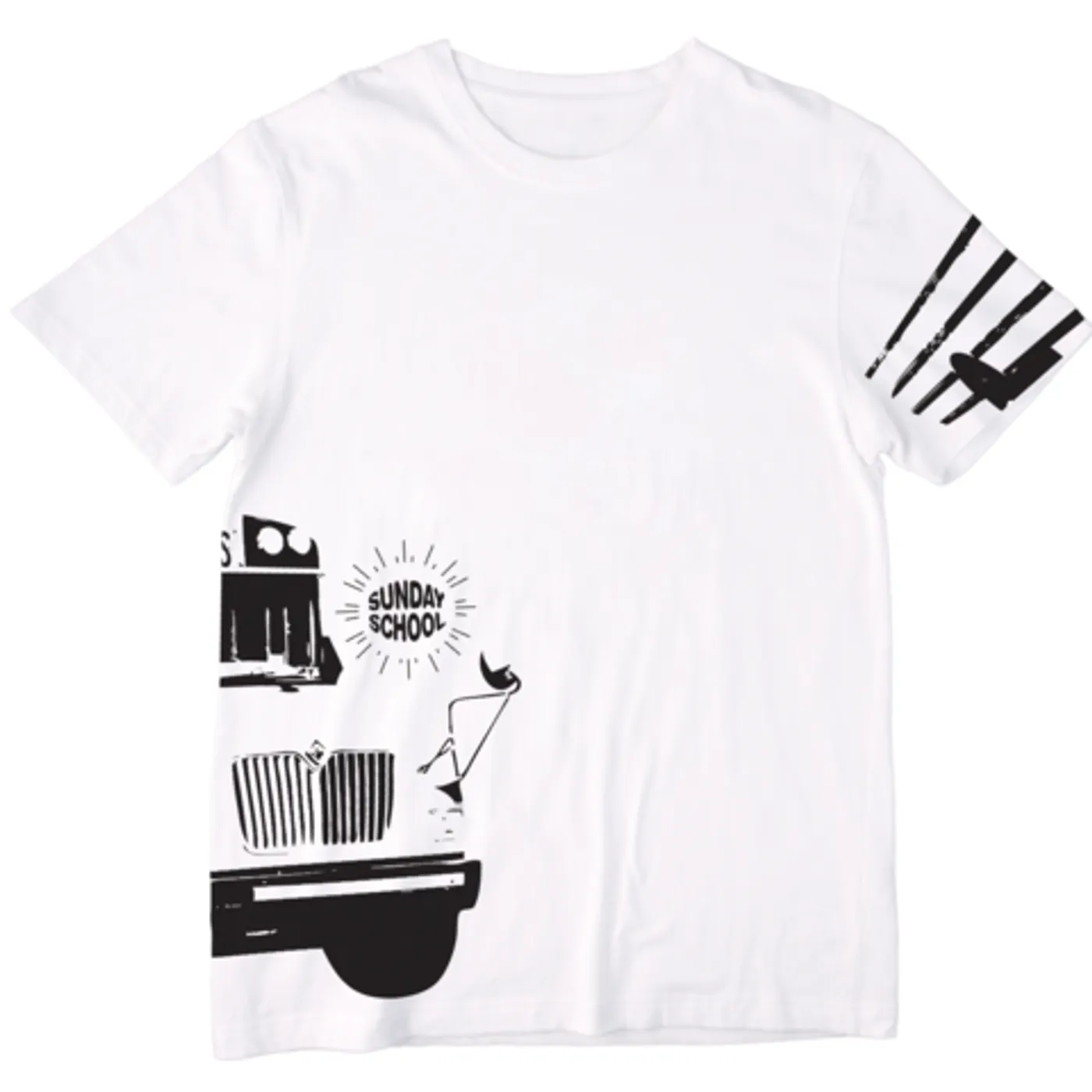 Electric Zoo Festival 2014 Sunday School Bus Tee (White)