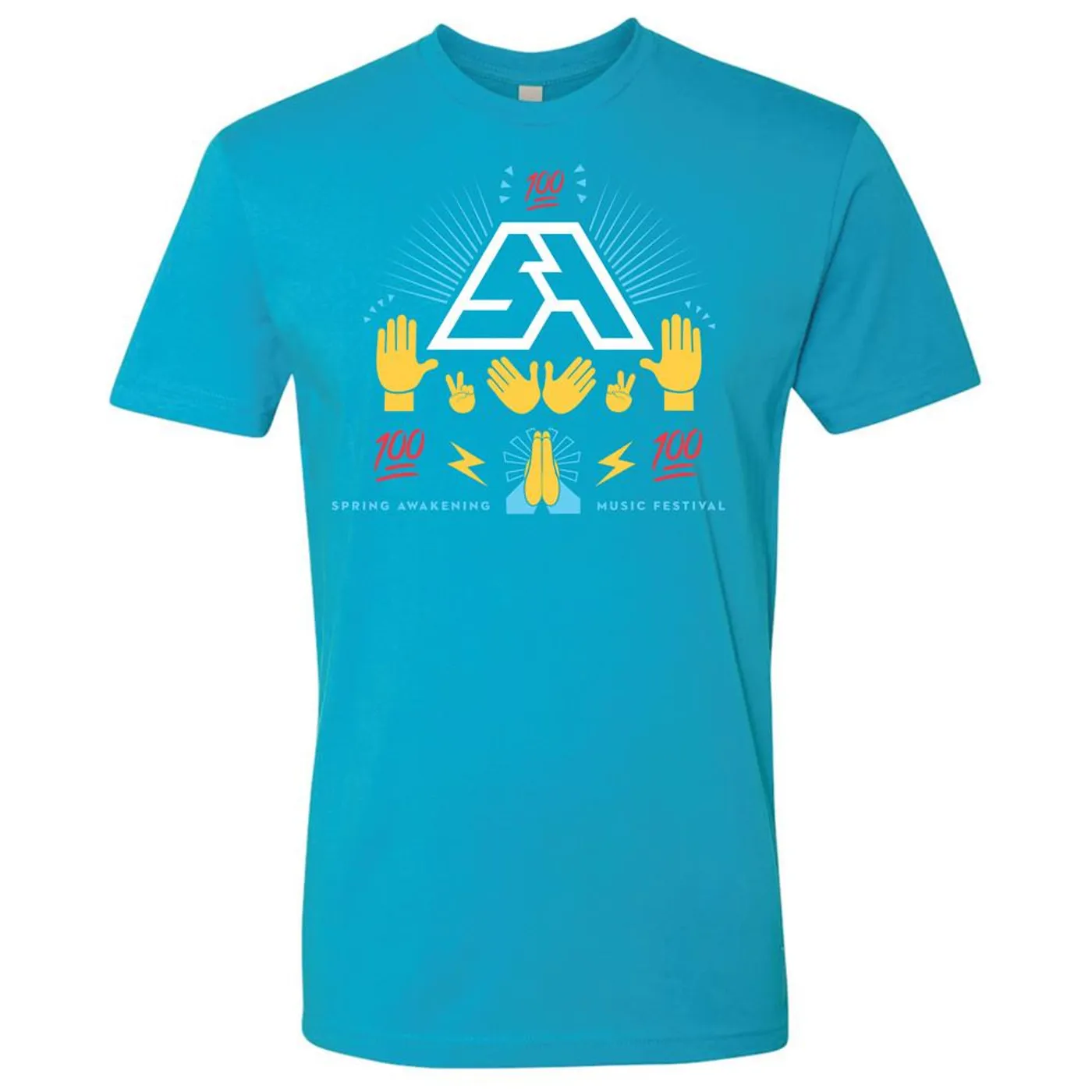 Spring Awakening Music Festival Emoji Tee (Turquoise)