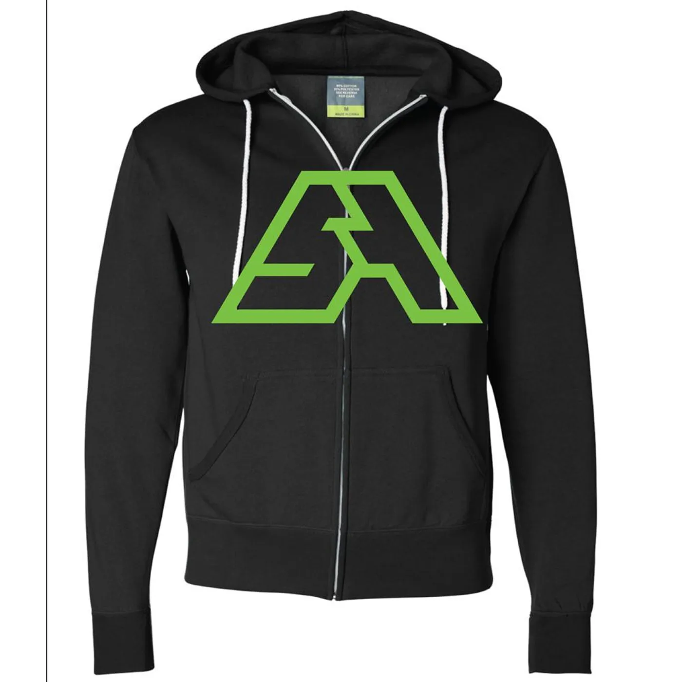 Spring Awakening Music Festival SA Logo Zip Up Hoodie (Black/Neon Green)