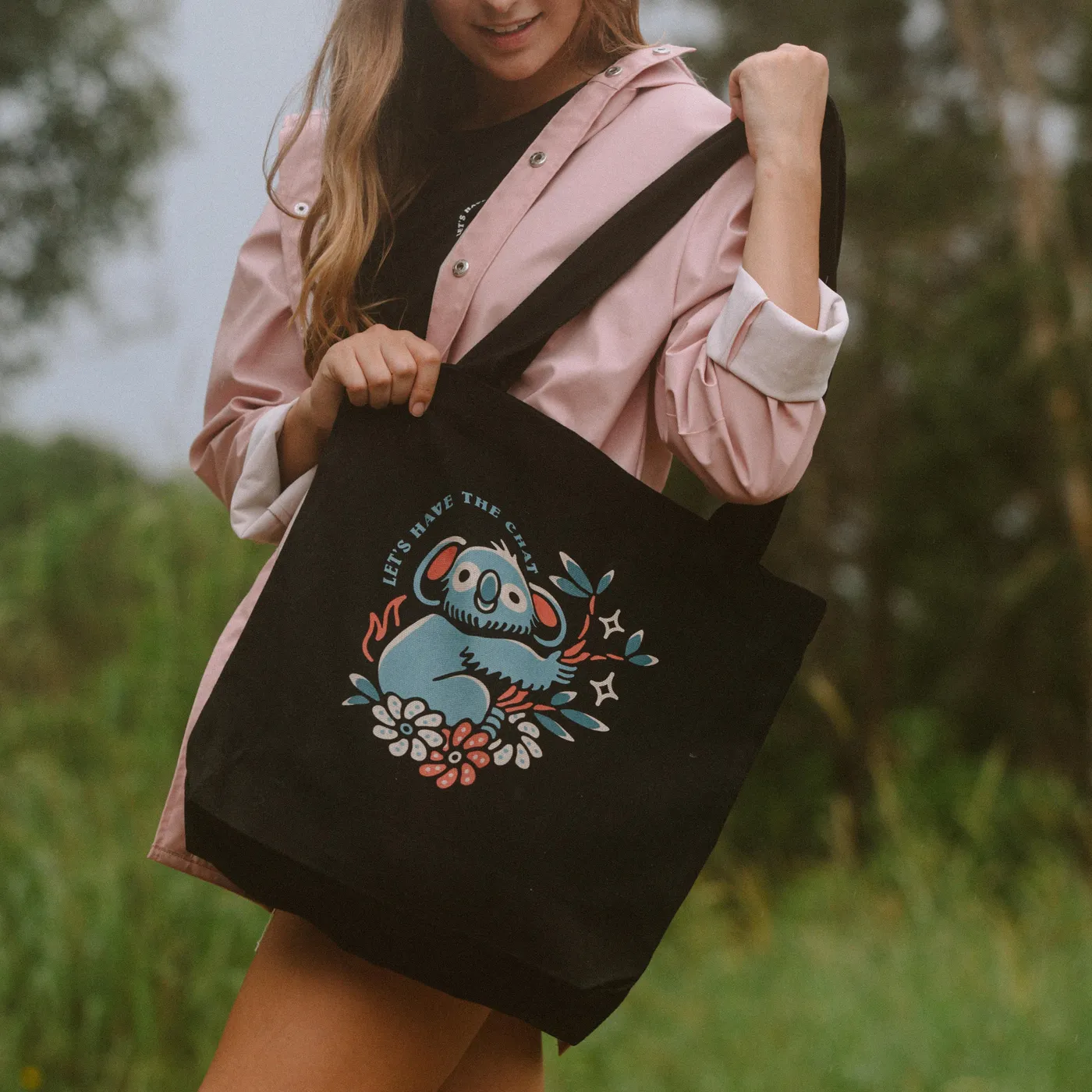 Lets Have The Chat "Friends of the Animals" WIRES Fundraiser Tote Bag