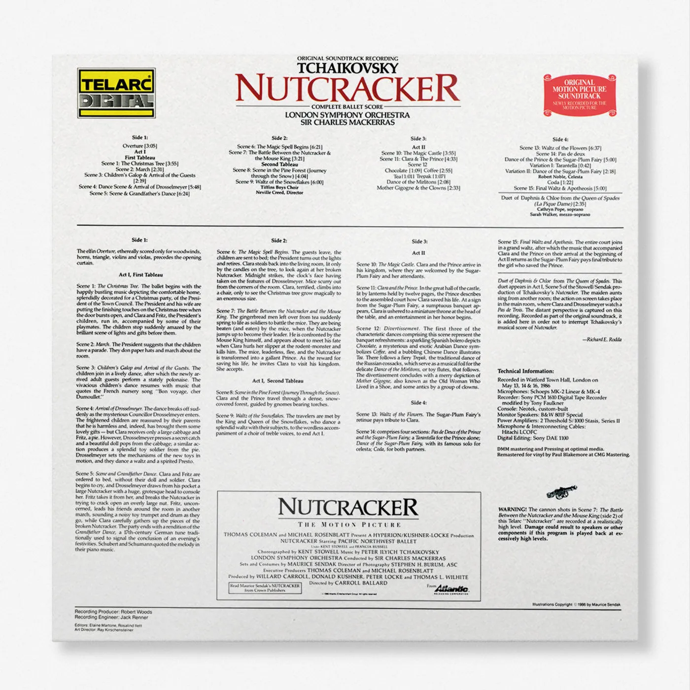 London Symphony Orchestra Tchaikovsky's The Nutcracker (Original Motion Picture Soundtrack) (180g 2-LP) (Vinyl)