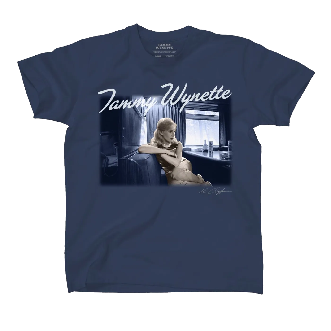 Tammy Wynette Tammy Wynette Tour Bus T-Shirt (Steel Blue)