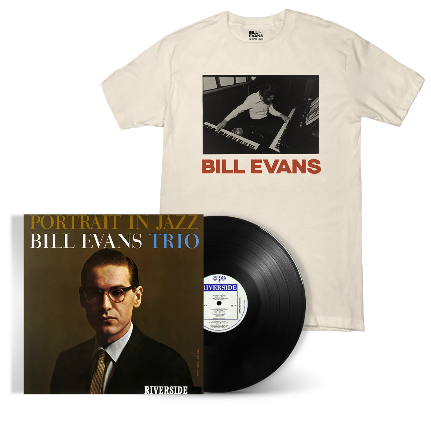 Portrait In Jazz (LP) + Bill Evans T-Shirt Bundle