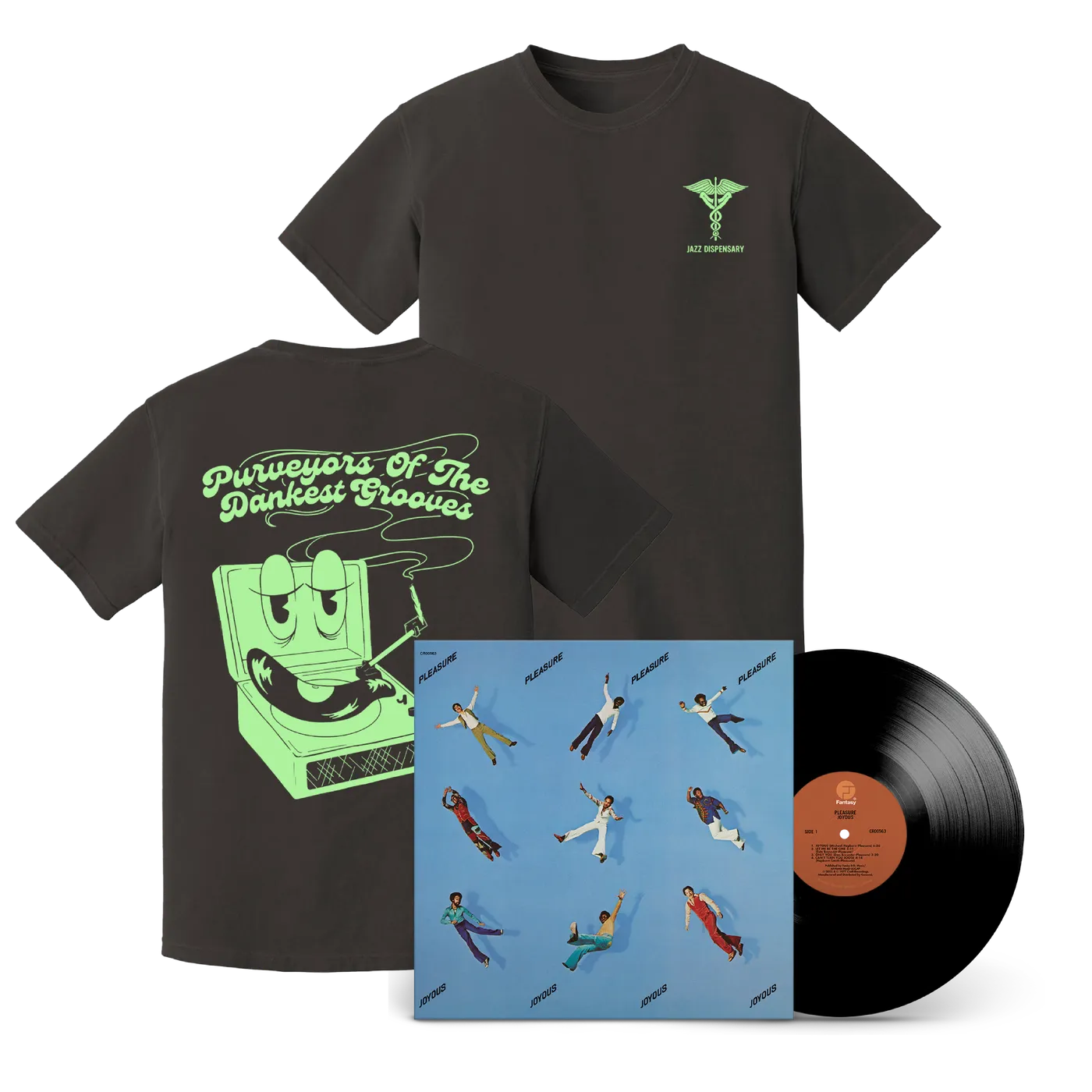 Pleasure - Joyous LP + T-Shirt Bundle (180g LP + Jazz Dispensary T-Shirt - Pepper)