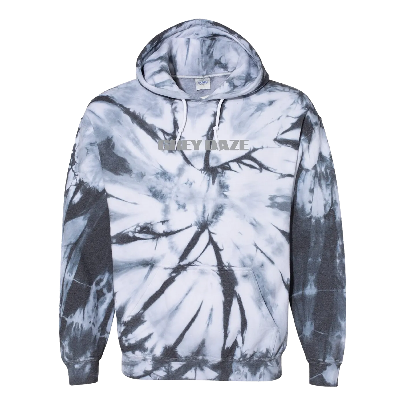 Grey Daze Stripped Tie Dye Pullover Hoodie
