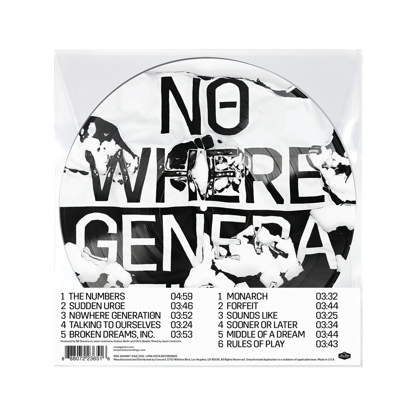 Rise Against Nowhere Generation (Limited Edition Picturedisc)