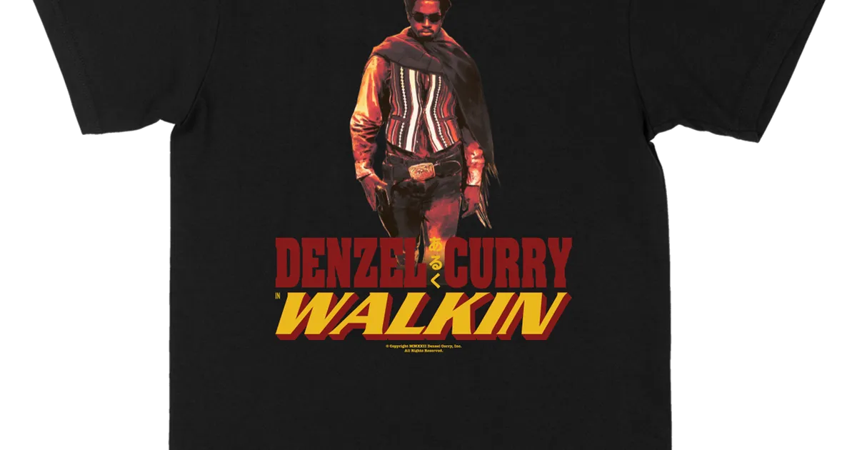 Denzel Curry tシャツ カットソー Denzel Curry Melt Tour Walkin' Black T-Shirt