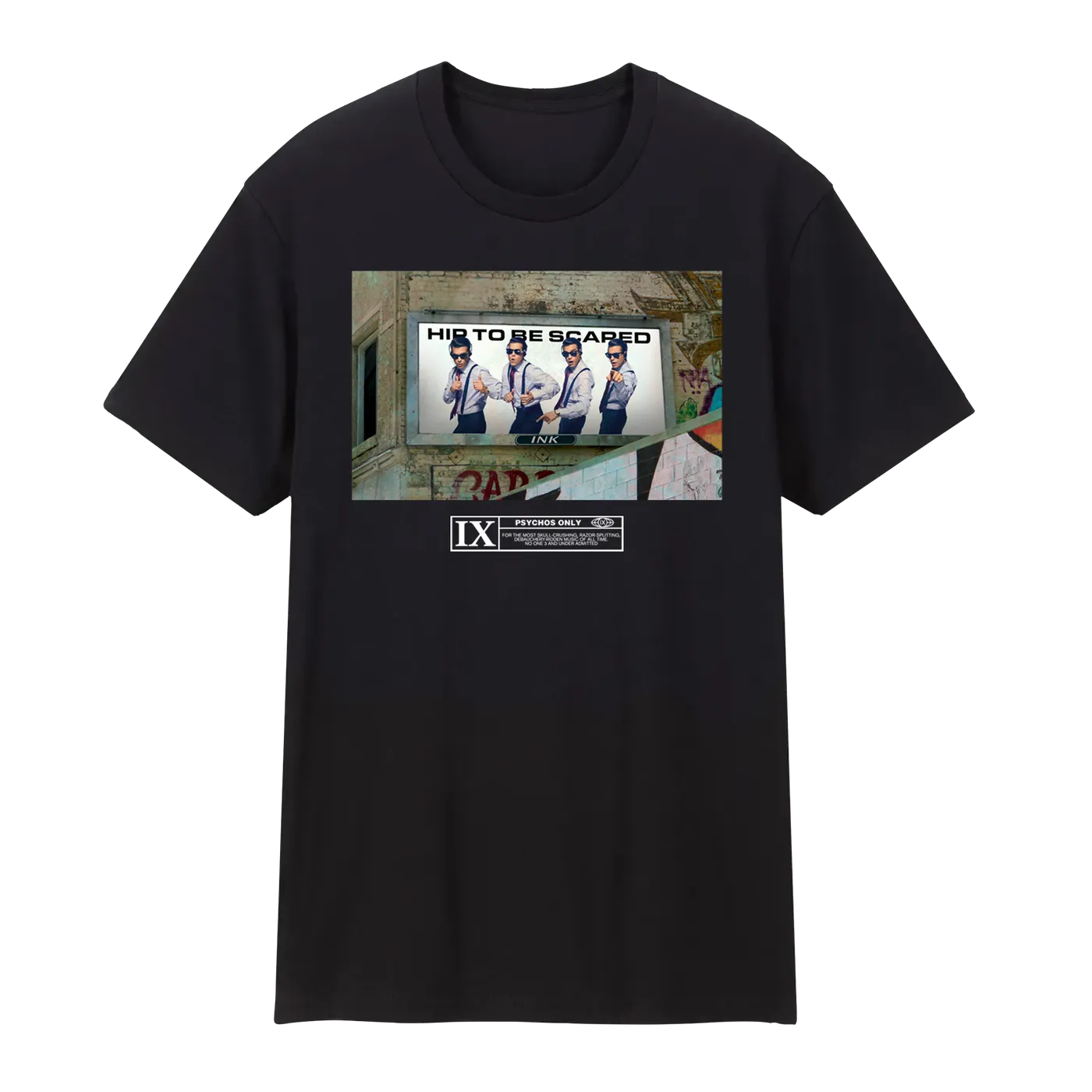 Ice Nine Kills "Hip To Be Scared Billboard" Black T-Shirt