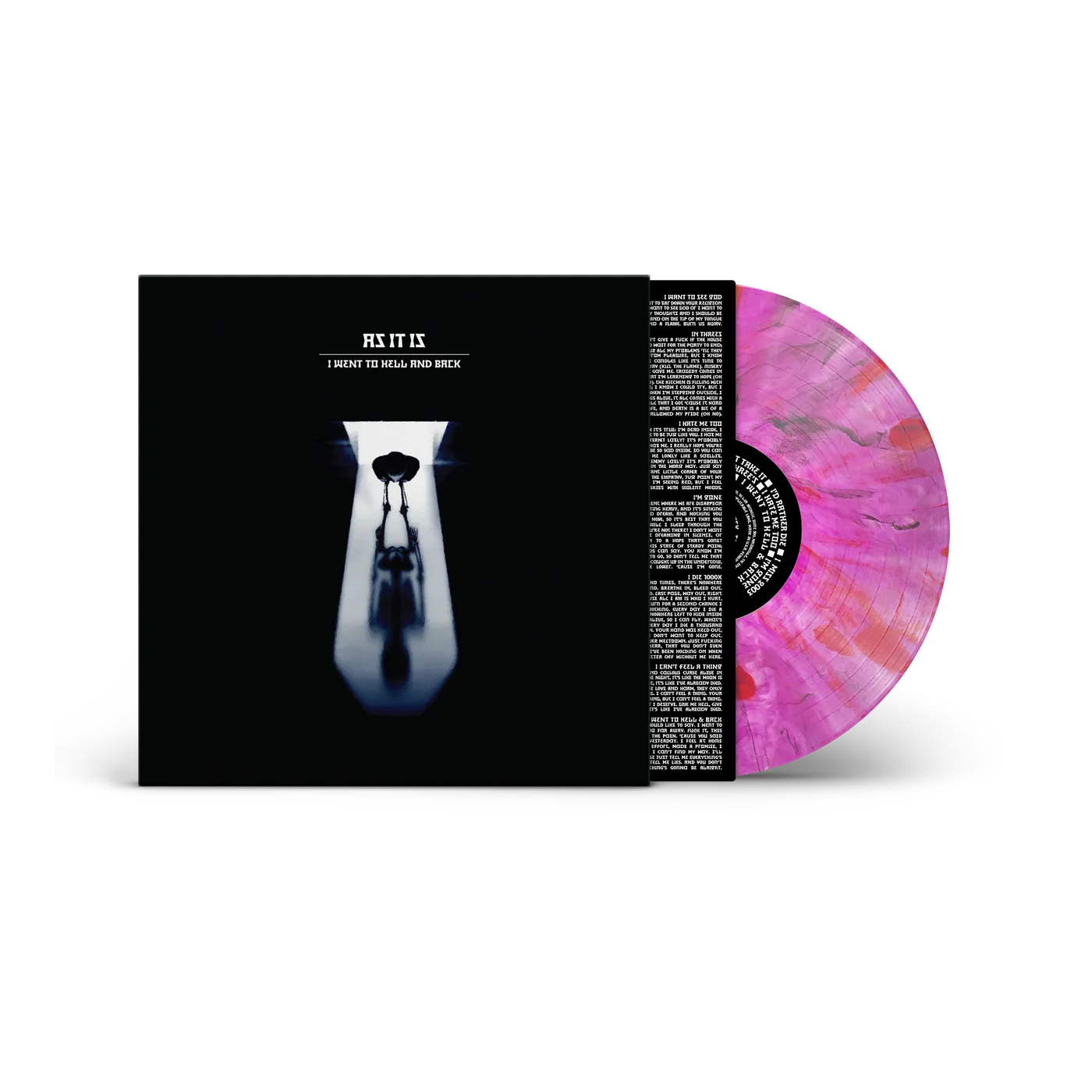 AS IT IS "I WENT TO HELL AND BACK" Marble Pink w/ Black & Red Smoke Vinyl