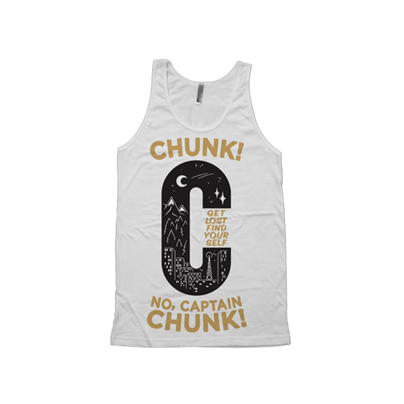 Chunk! No, Captain Chunk! City Night Tank Top -White