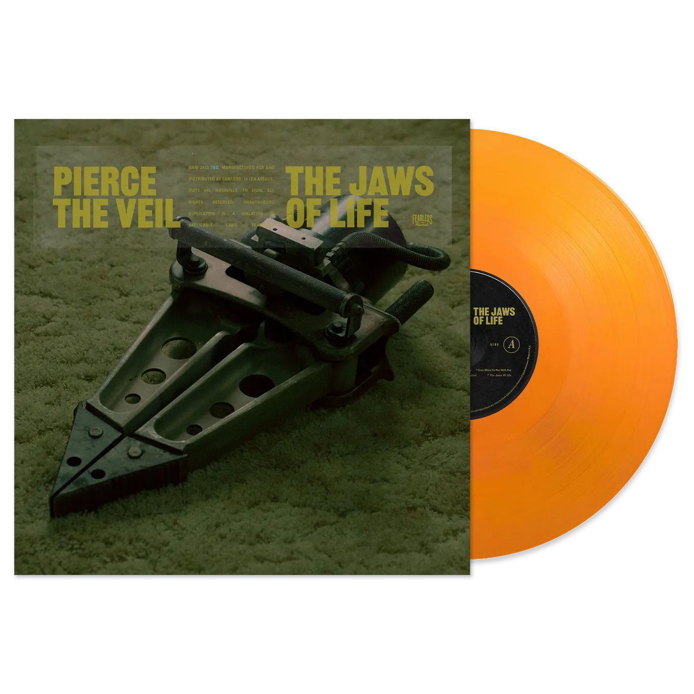 Pierce The Veil "The Jaws Of Life" Tangerine Vinyl