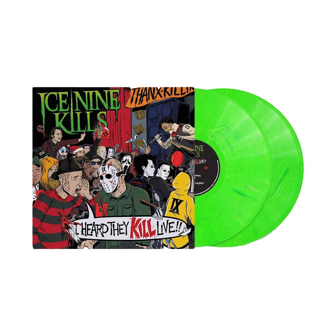 Ice Nine Kills "I Heard They Kill Live" Neon Green Marble Vinyl