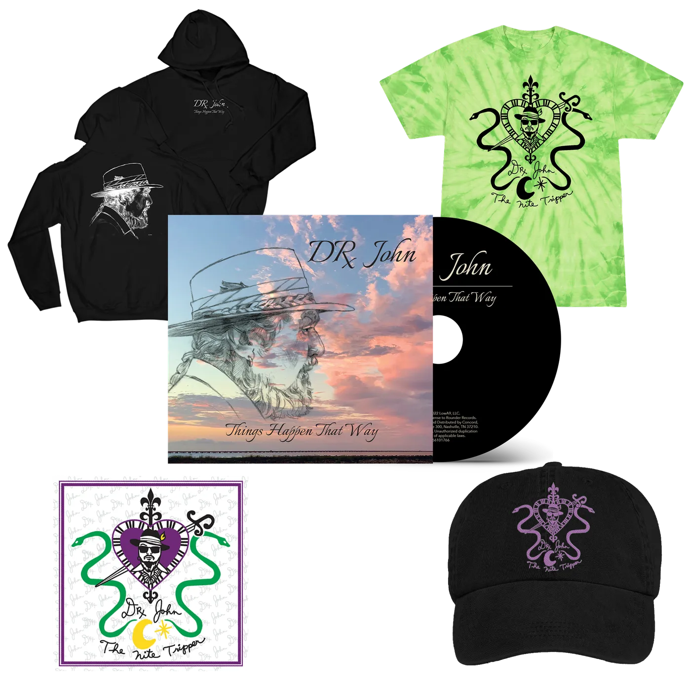 Dr. John Open Road Apparel Bundle w/ "Things Happen That Way" CD