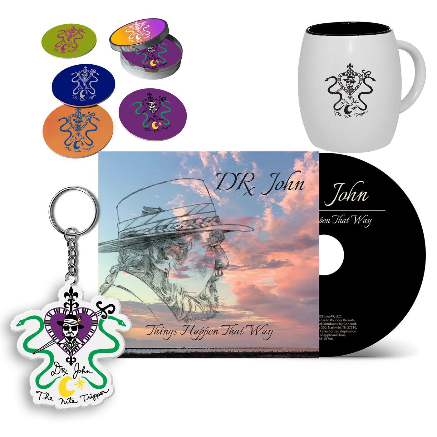 Dr. John It's All Right Merch Bundle w/ "Things Happen That Way" CD
