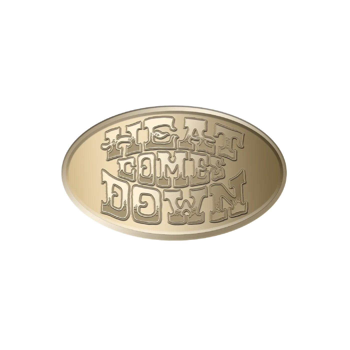 John R. Miller Heat Comes Down Antiqued Brass Belt Buckle
