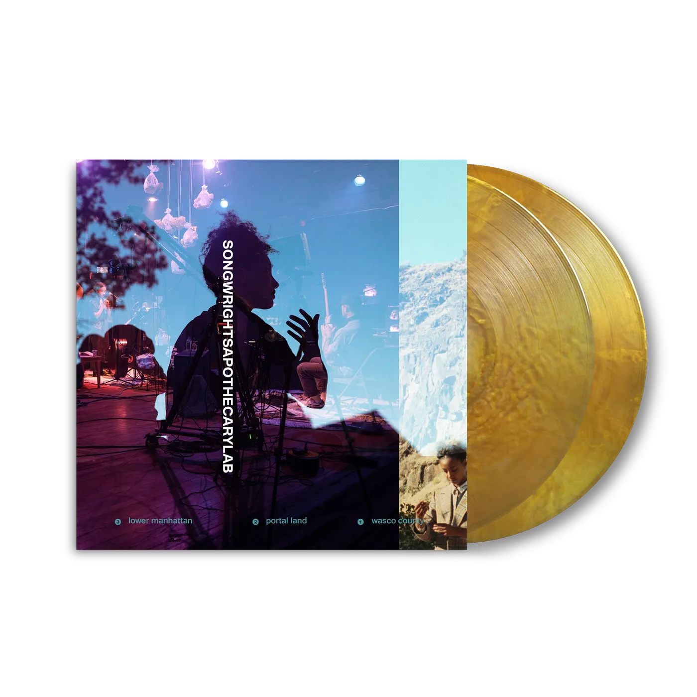 Esperanza Spalding SONGWRIGHTS APOTHECARY LAB LIMITED EDITION GOLD METALLIC 2XLP w/ SIGNED 11x11 COLLECTORS ALBUM ART PRINT