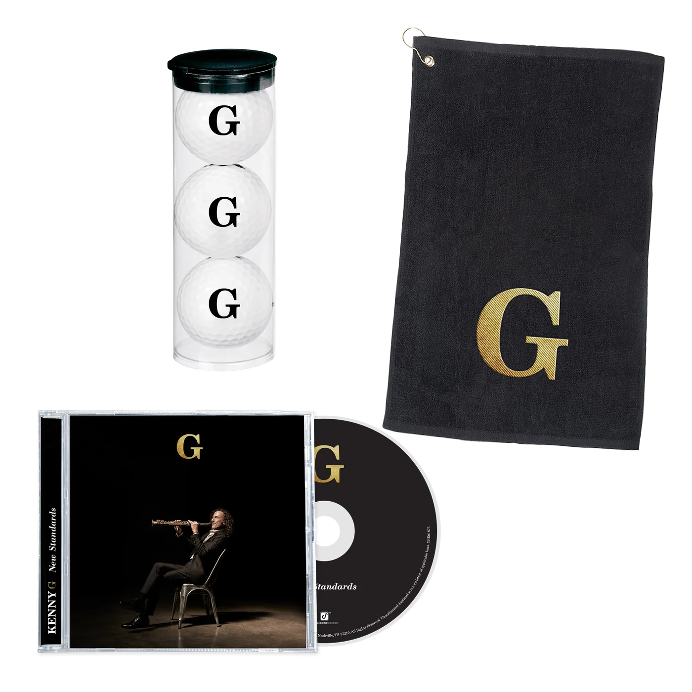 Kenny G "New Standards" Golfer's Bundle w/ Signed or Unsigned CD