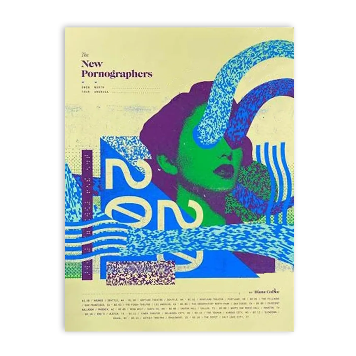 The New Pornographers Peach 2020 North American Tour Poster