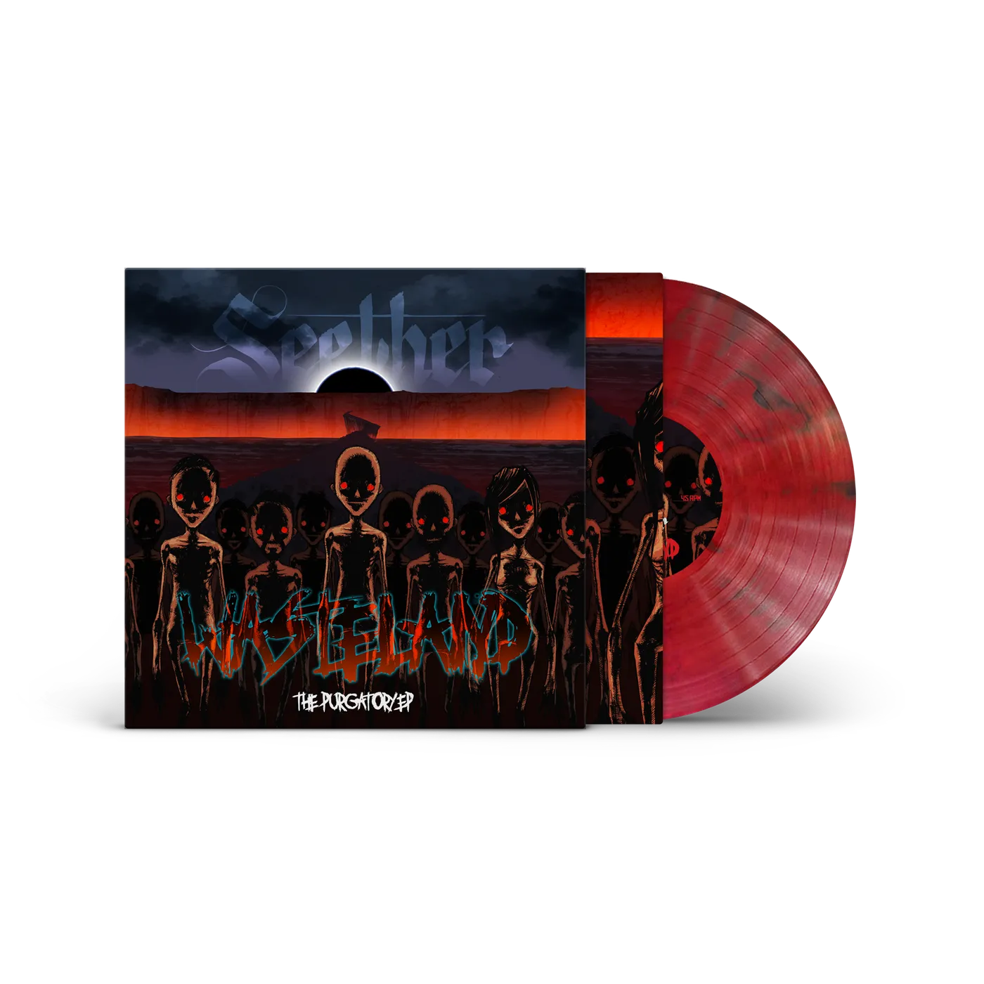 Seether Wasteland - The Purgatory EP Translucent Red w/ Smoky Black Swirl Colored Vinyl