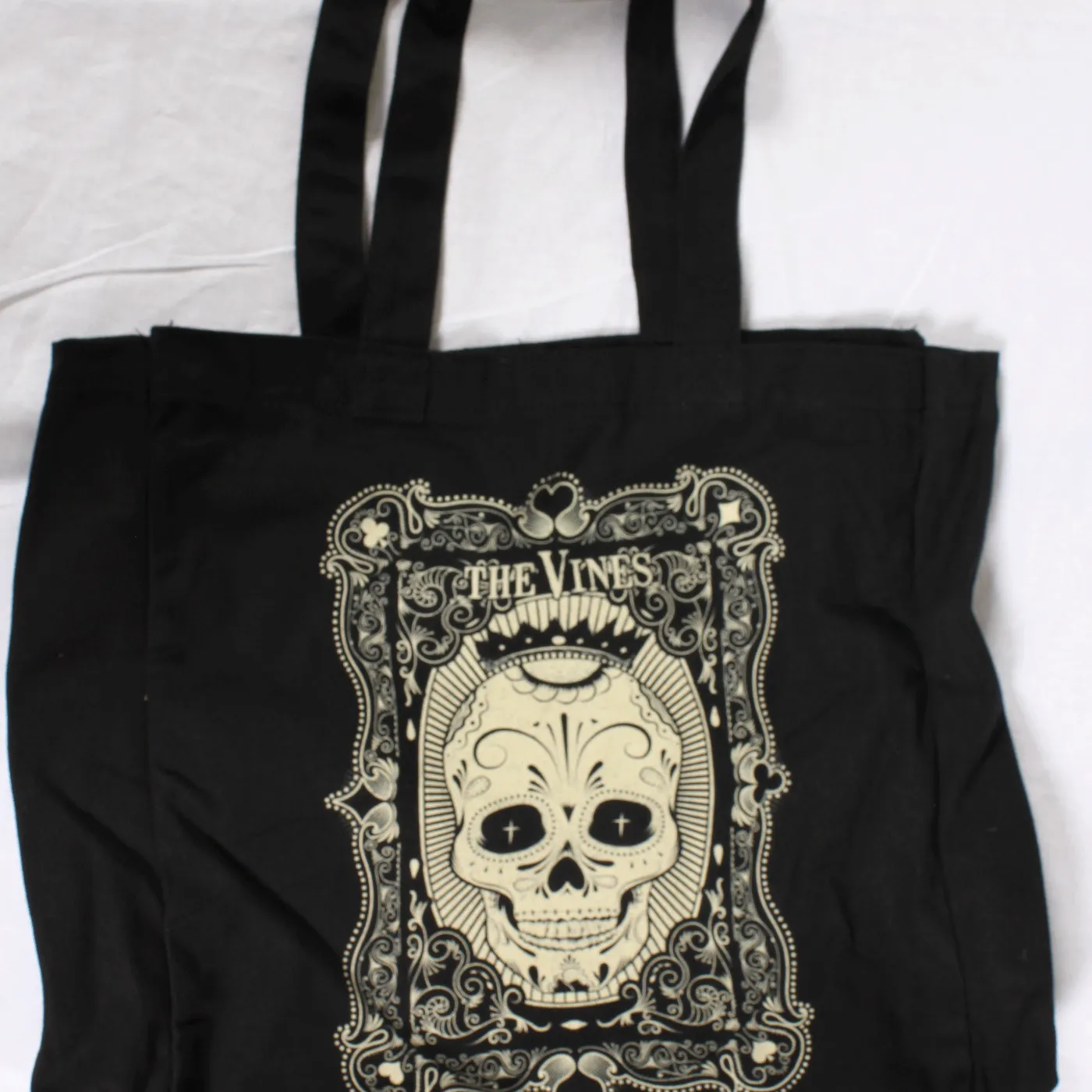 The Vines Skull Black Tote Bag