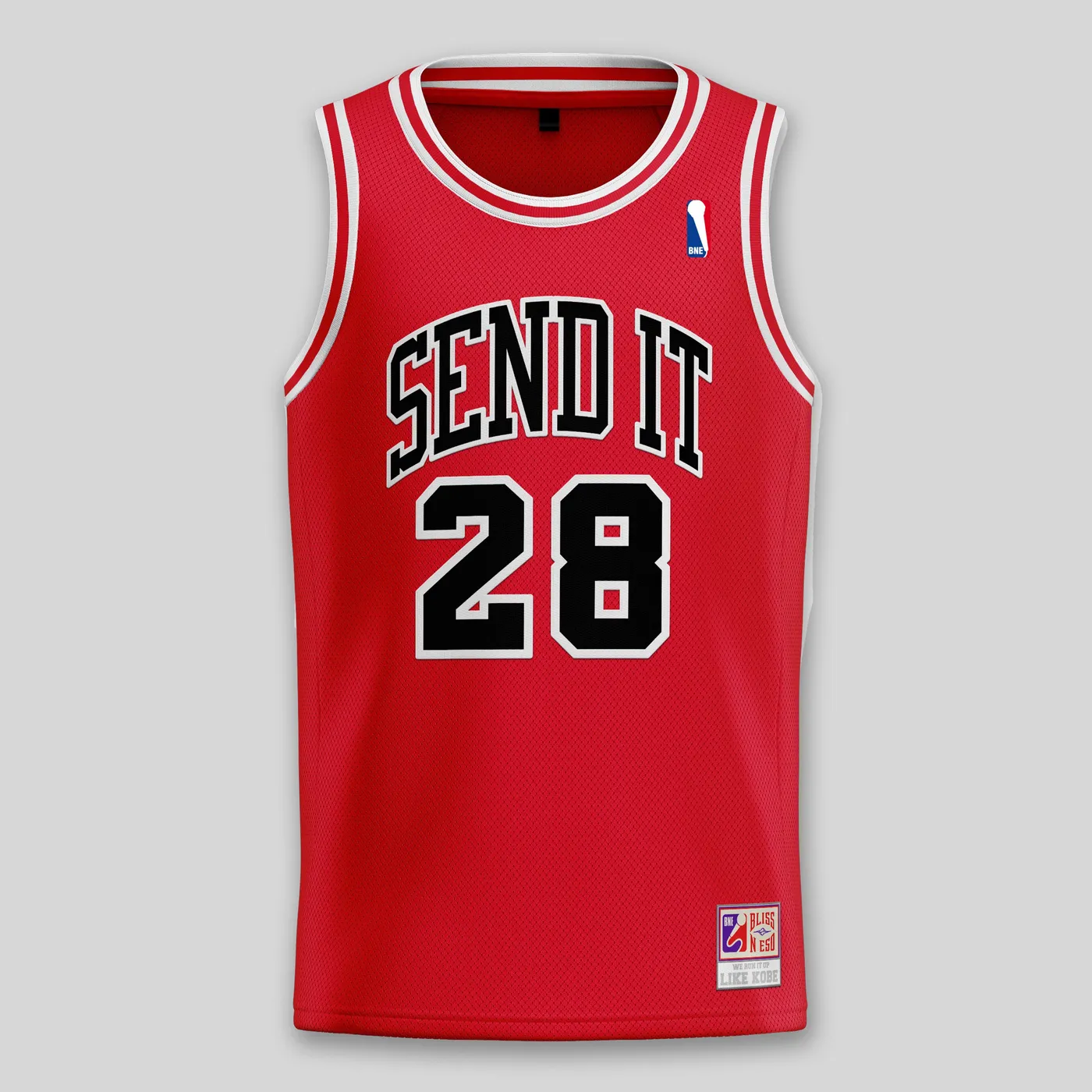 Bliss n Eso SEND IT RED BASKETBALL JERSEY
