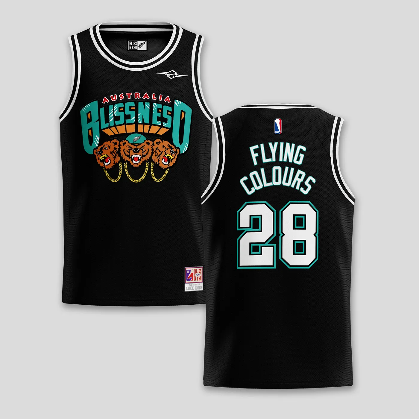 Bliss n Eso Flying Colours 15th Anniversary Limited Edition Black Basketball Jersey