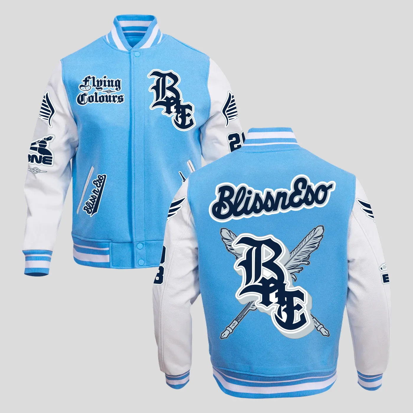 Bliss n Eso Limited Edition Blue FC Varsity Jacket