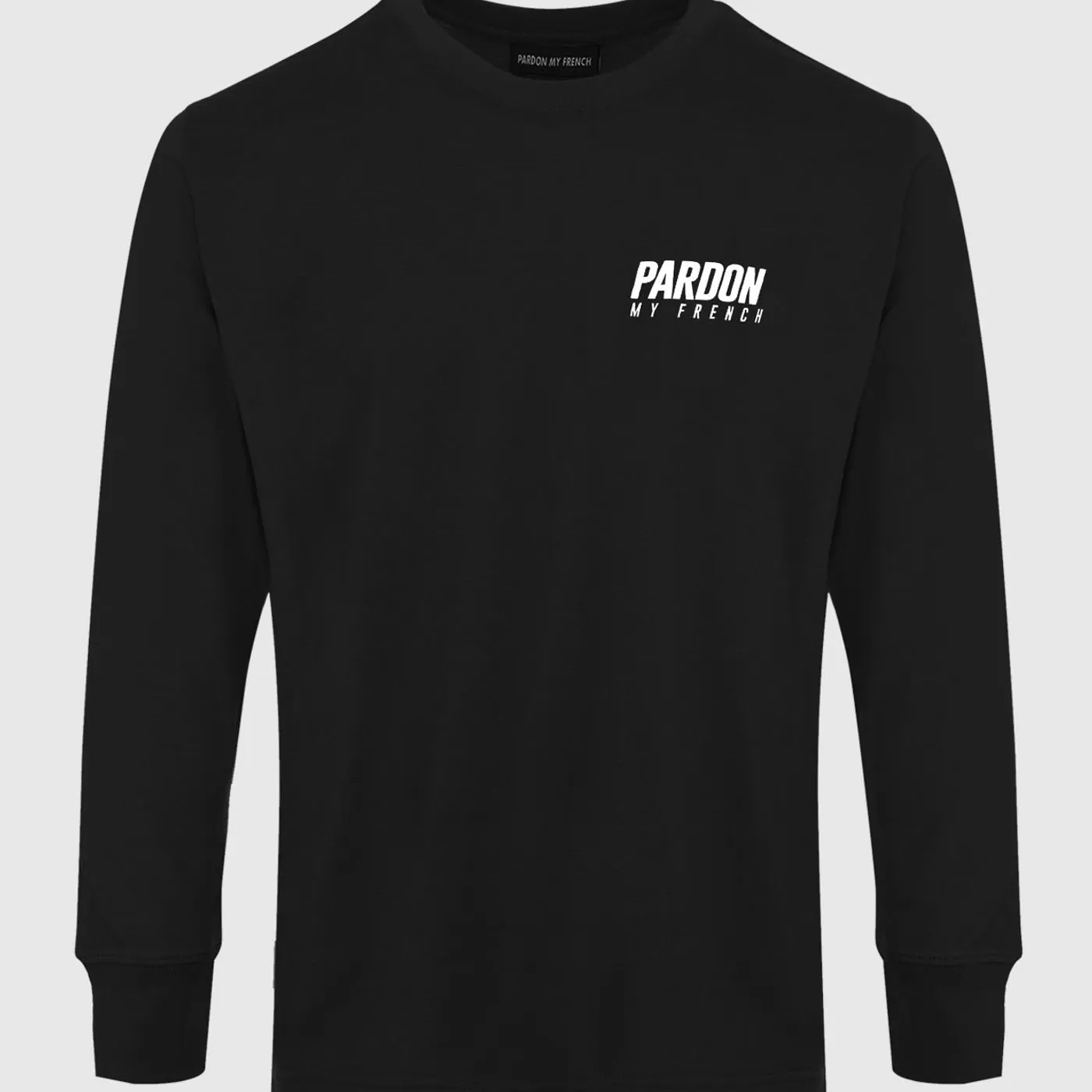 TSHIRT MANCHES LONGUES PARDON MY FRENCH NOIR