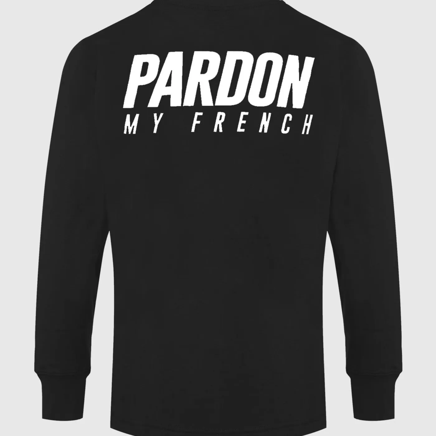 TSHIRT MANCHES LONGUES PARDON MY FRENCH NOIR