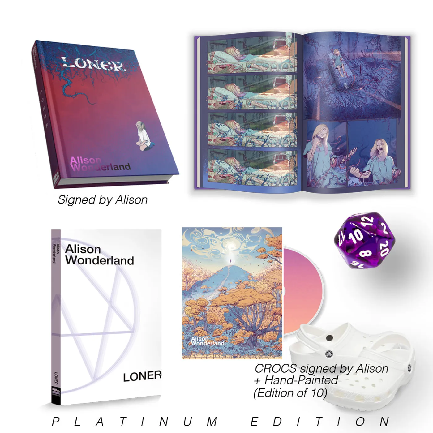 Alison Wonderland: LONER: An Alison Wonderland Graphic Novel and RPG - SIGNED Platinum Bundle