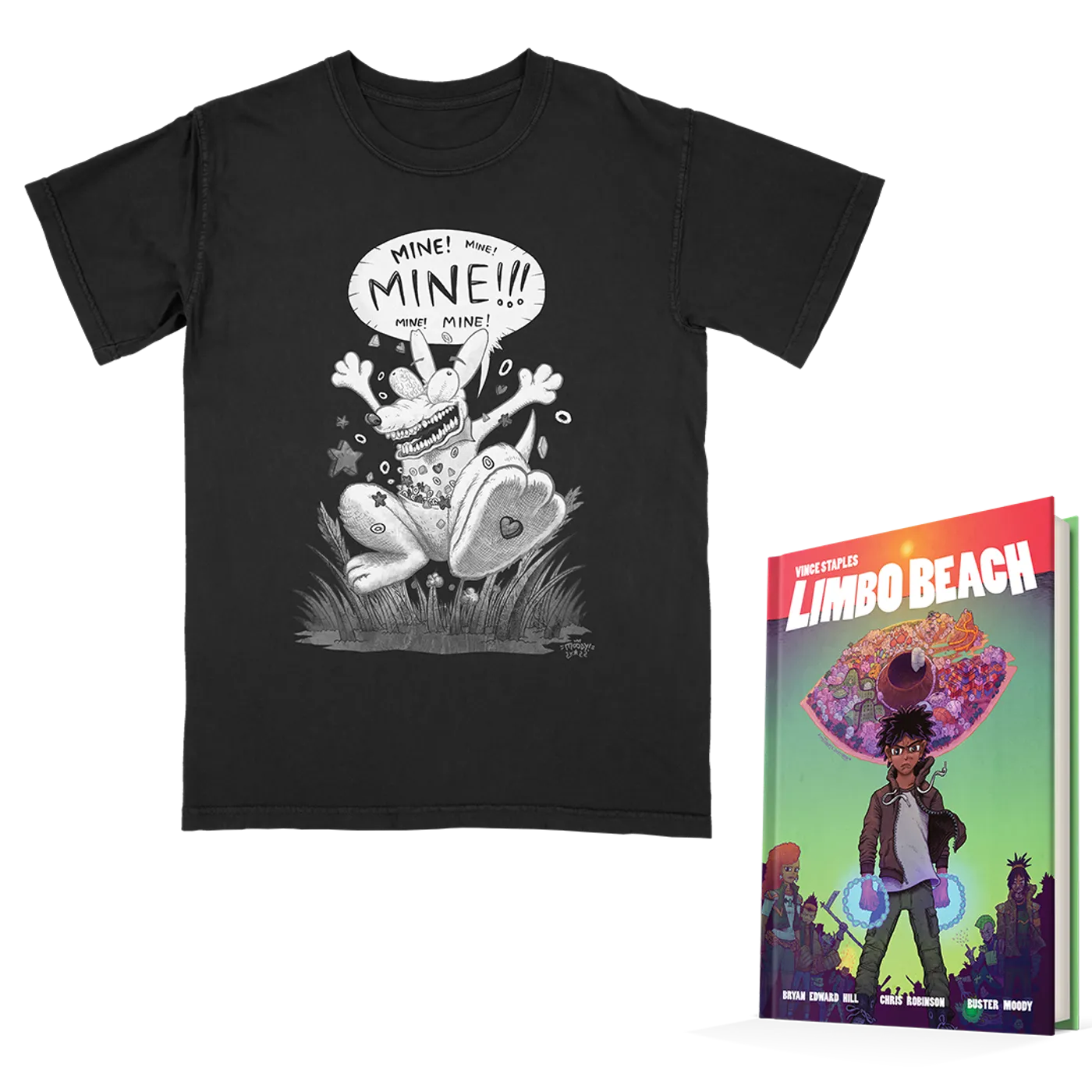  Vince Staples - "Mine" T-Shirt and Signed Book