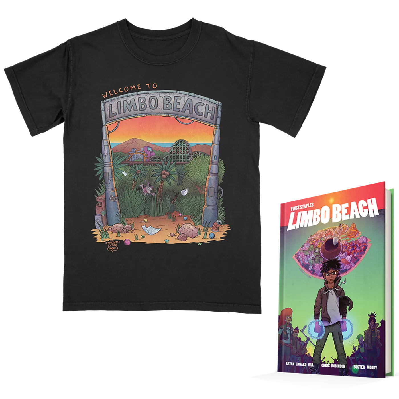  Vince Staples - "Welcome to Limbo Beach" T-Shirt and Signed Book