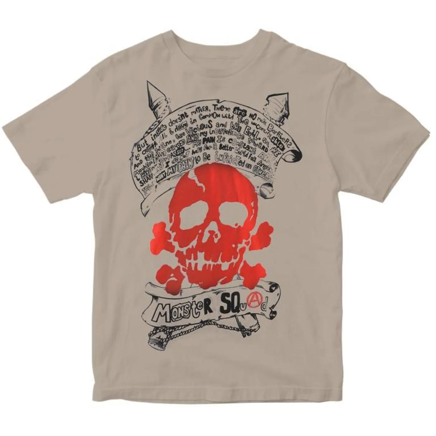 Monster Squad - Red Skull - Natural - T-Shirt