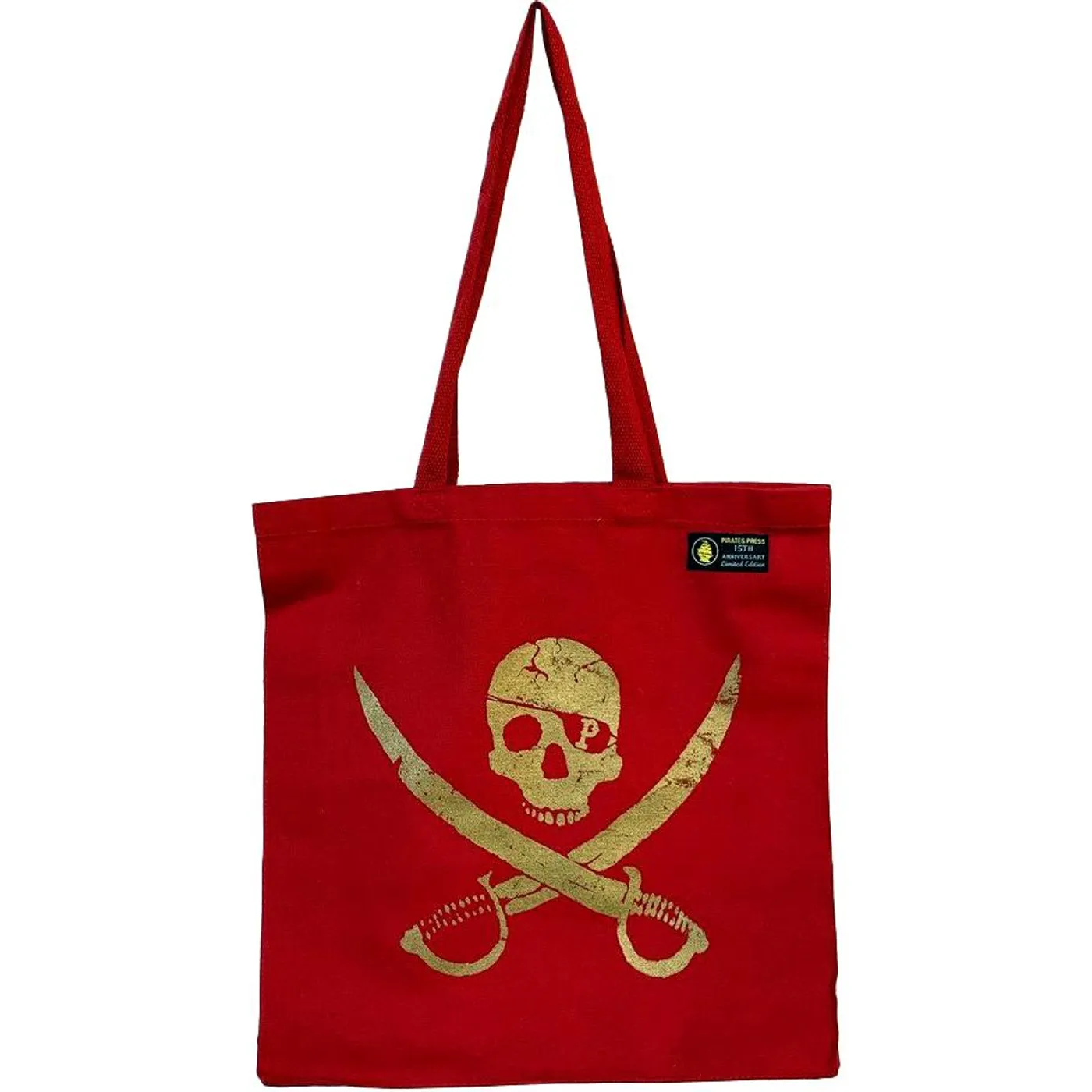 Pirates Press Records Pirates Press - Pirate Logo - Canvas Shopper - Red