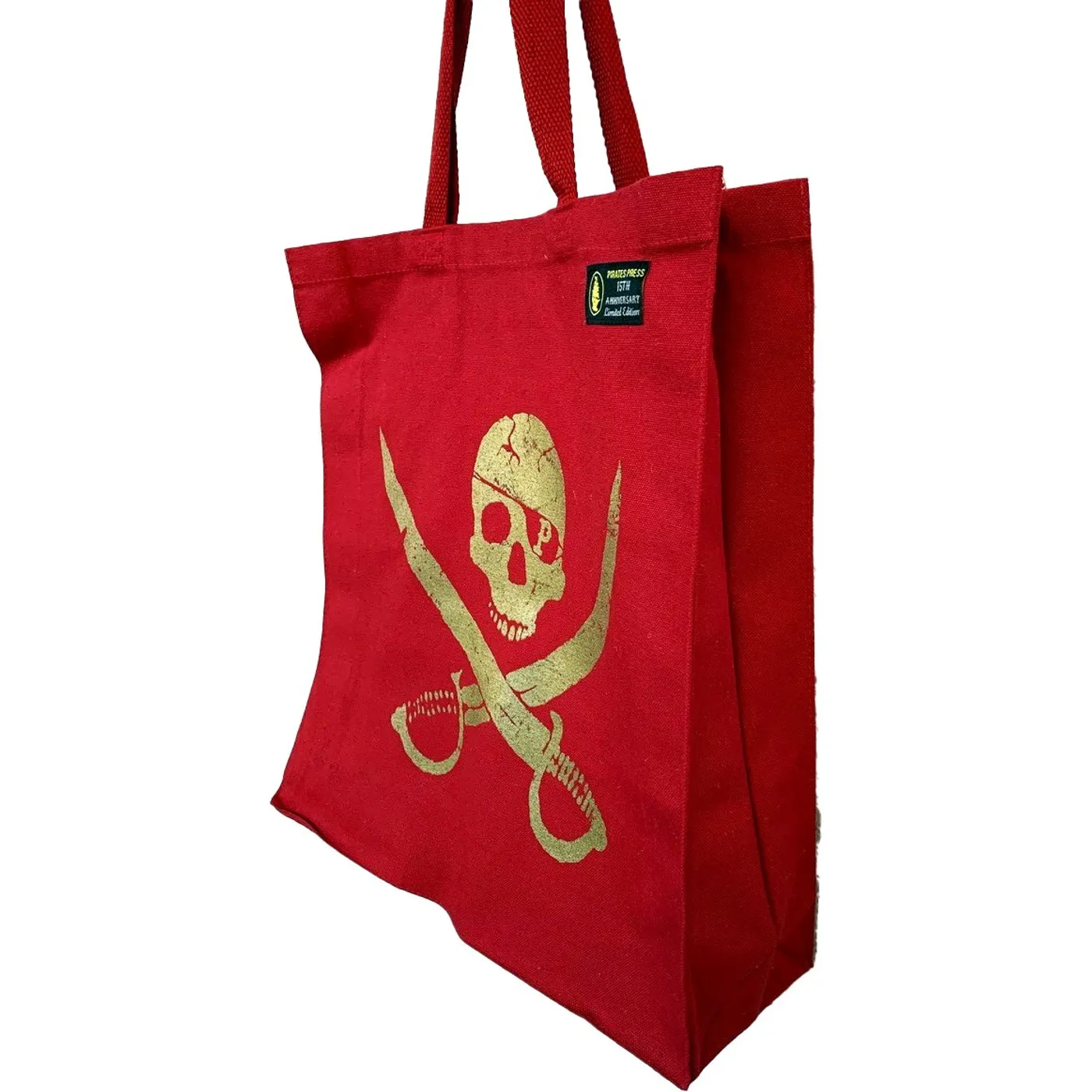 Pirates Press Records Pirates Press - Pirate Logo - Canvas Shopper - Red
