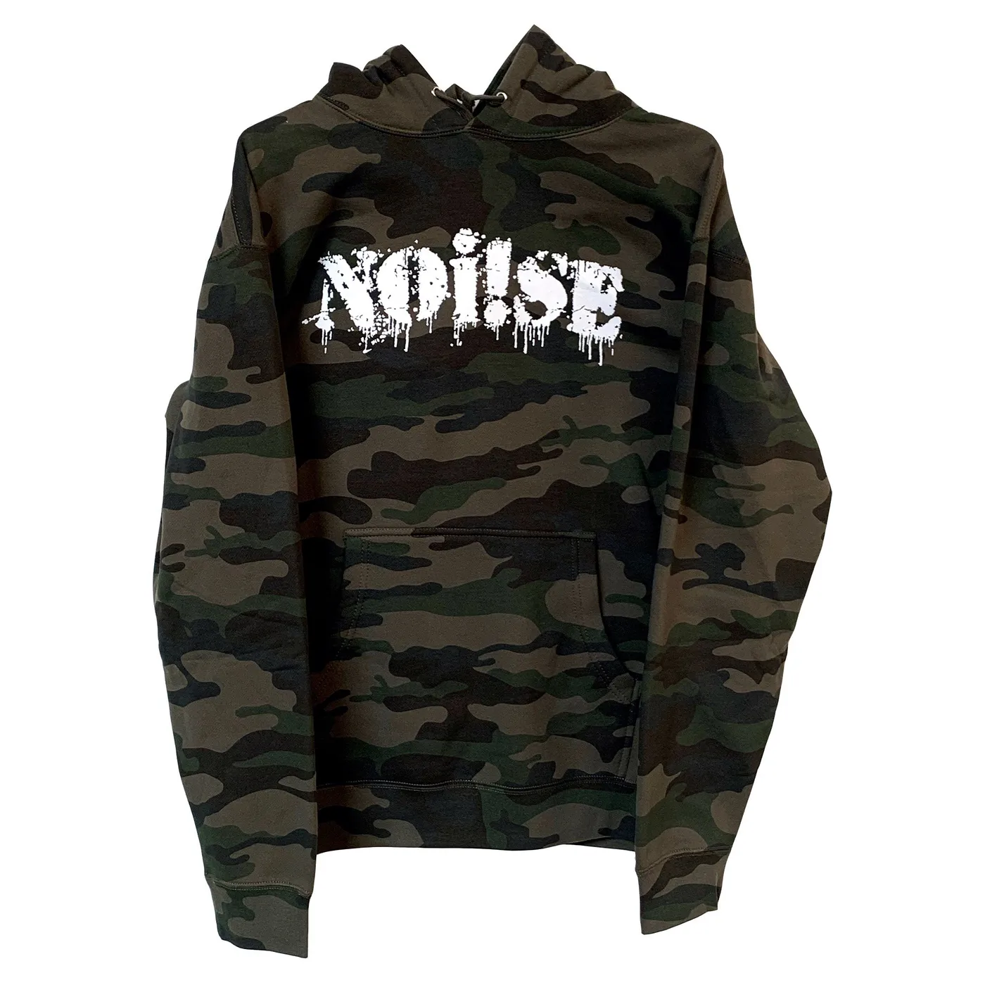 NOi!SE - Logo - White on Camo - Hooded Sweatshirt