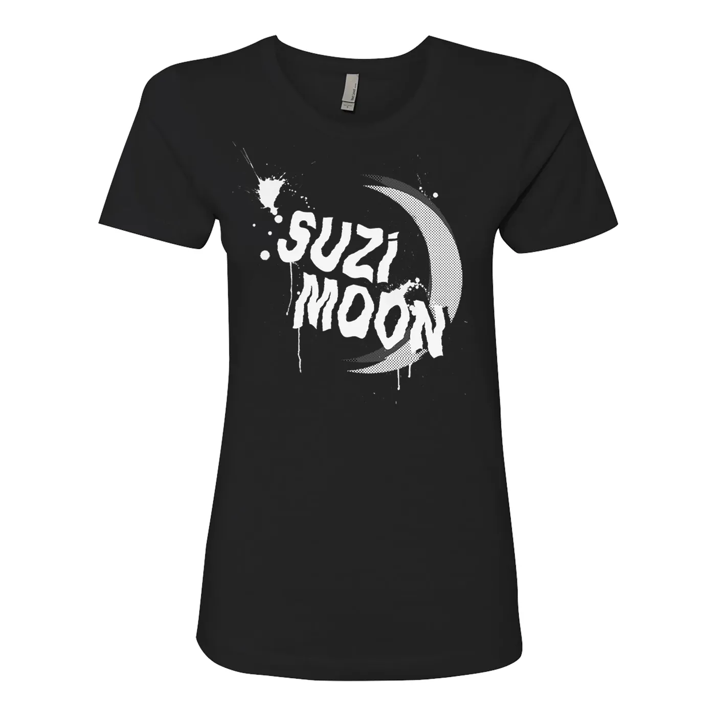 Suzi Moon - Logo - Black - Fitted T-Shirt