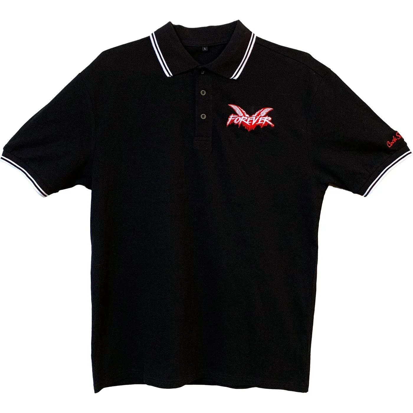 Cock Sparrer - Forever - Black w/ White Piping - Polo