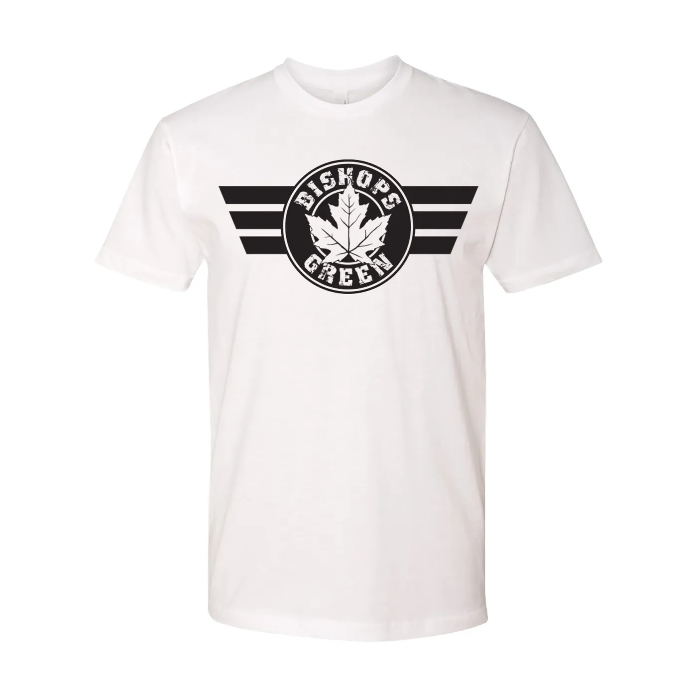 Bishops Green - Maple Leaf - White - T-Shirt