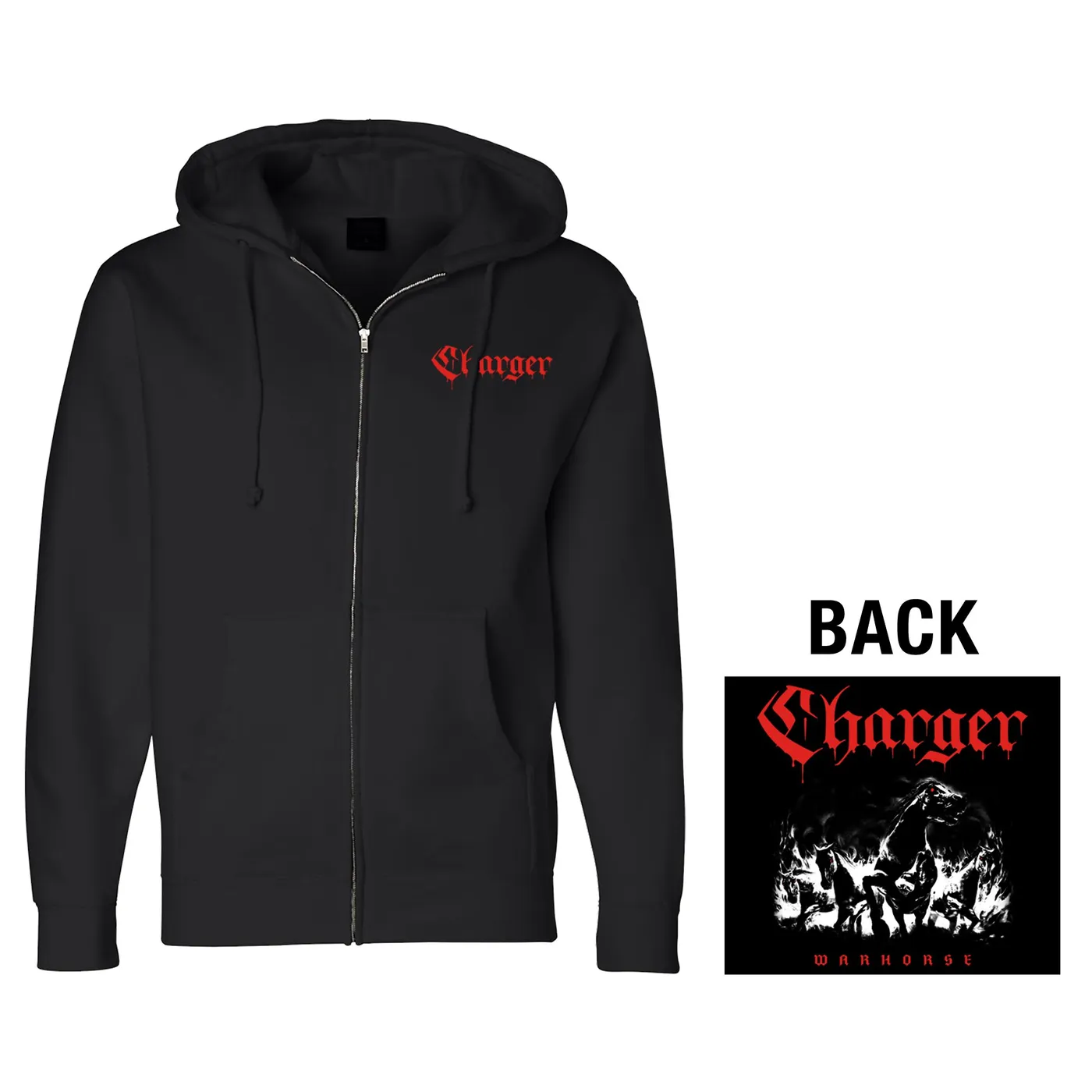Charger - Warhorse - Black - Zip Hoodie