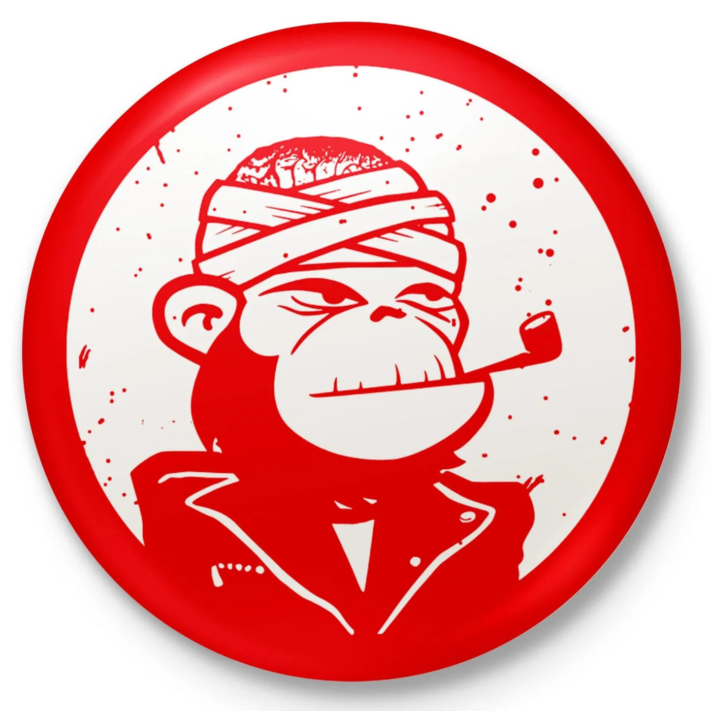 DeeCRACKS - Ape Logo - 3" Button